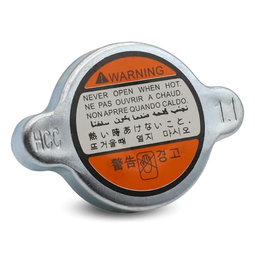 AUTOZOCO Tapa de Radiador 1.1, Tapón Radiador, Tapa del Radiador Refrigerante 1.1, Tapa Sobrepresión Radiador, Tapón Radiador Coche, Alta Compatibilidad, Aluminio, Caucho, Plateado