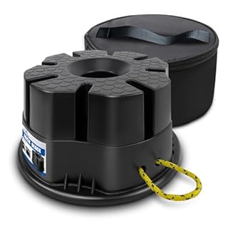 ROBLOCK 6''H Trailer Jack Block with Bag, RV Camper Stabilizer Blocks for Travel Trailer, Suit for Any Tongue Jack, Post, Foot, 5th Wheels, Round Square or Scissor Stabilizer, 1 Pack