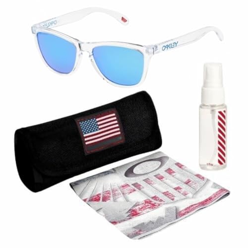 Oakley OO9013 FROGSKINS - Polarized/Non-Polarized - Square Shape Sunglasses with Official Eyewear Kit Bundle