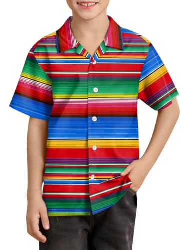 Image of BesserBay Unisex Kids 4th of July Shirt Girls Boys Patriotic Button Down Shirt American Flag Top 4-14 Years