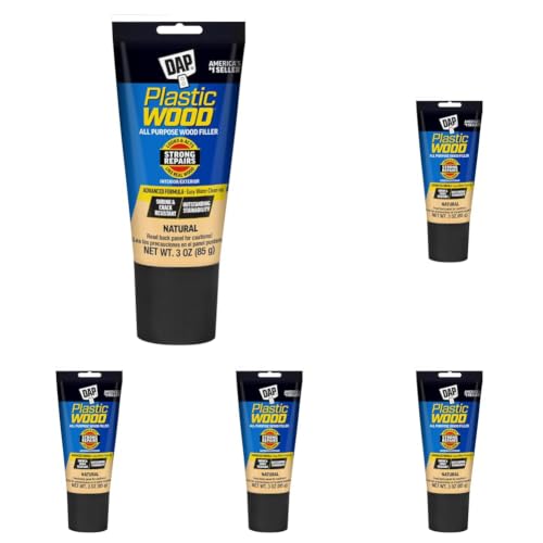 Image of DAP Plastic Wood All Purpose Latex Wood Filler, Natural, 3 Oz (7079800580) (Pack of 5)