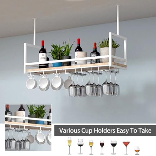 Support de verre à vin suspendu étagère de rangement flottante 80cm