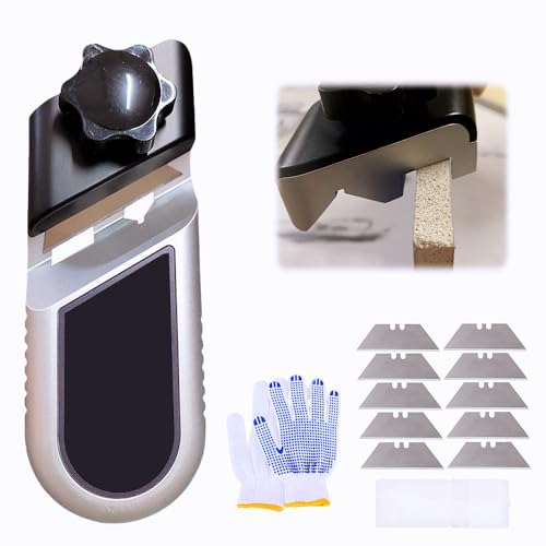 Drywall Chamfer Tool, Gypsum Board Chamferer, Plasterboard Fast Cutter, Plasterboard V Edger Chamfer, Hand Plane Gypsum Board Cutting Tool with 10 Blades for Woodworkers