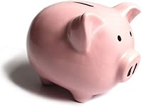 Vista 7 de Hucha rosa, alcancía de cerámica para niños