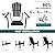 THOEOE Stackable Adirondack Chair Set of 4, HDPE All-Weather Adirondack Chairs - Durable and Space Saving, Plastic Outdoor Fire Pit Chairs with Cup Holder,Black