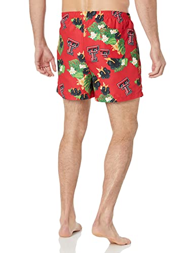 Image of FOCO Men's Team Logo Floral Hawaiian Swim Suit Trunks