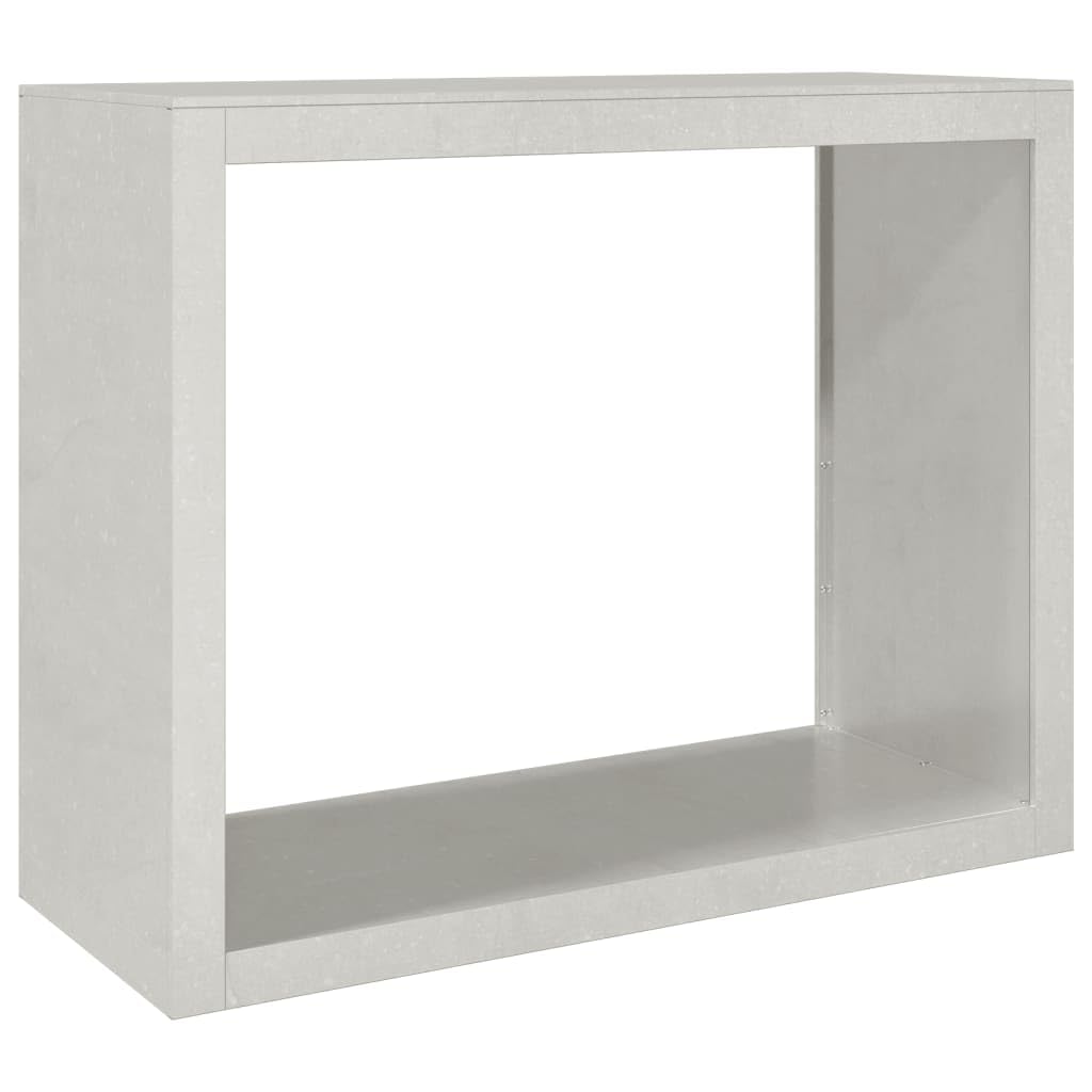 Homgoday Leñero de Acero Inoxidable 100x40x80 cm, Soporte para leña, Almacenamiento de Troncos, Estante para leñas, Soportes para leña