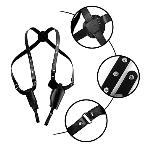 Shoulder Holster, Vertical Shoulder Holster with Magazine Holder PU Leather Concealed Carry Shoulder Holster Adjustable Gun Holster for Men - Thumbnail 2