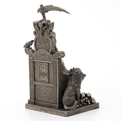 Estatua Hel Diosa Nórdica 9 pulg Resina y Bronce miniatura 5