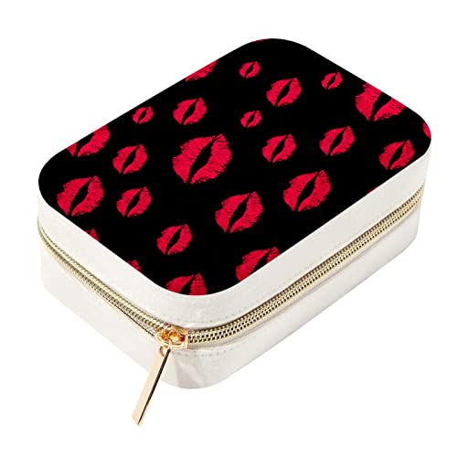 Caja de joyería portátil Red Lips: el detalle ideal para viajeras y amantes de la moda 2