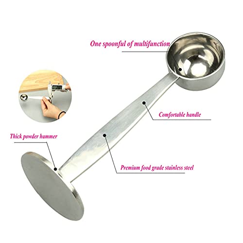 Draagbaar 201 Roestvrij staal Stand Koffiepoeder Meten Sabotage Lepel Roestvrij staal Koffie en thee Tools Koffietool… - Image 5