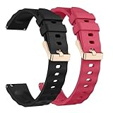 DEALELE Confezione da 2 cinturini compatibili con Huawei Watch GT6 / GT5 / GT4 41 mm / GT5 Pro 42 mm / Garmin Venu 3S / Forerunner 265S / Fossil Donna Gen 6, cinturino di ricambio in morbido silicone