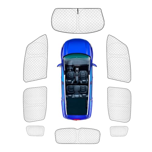 Image of KMF 8pcs Thicken Sun Shades for Jeep Renegade 2015-2024 Accessories, Windshield Sunshade Full Car Window Covers for Side Rear, UV Block and Privacy Blackout for Camping Outdoor