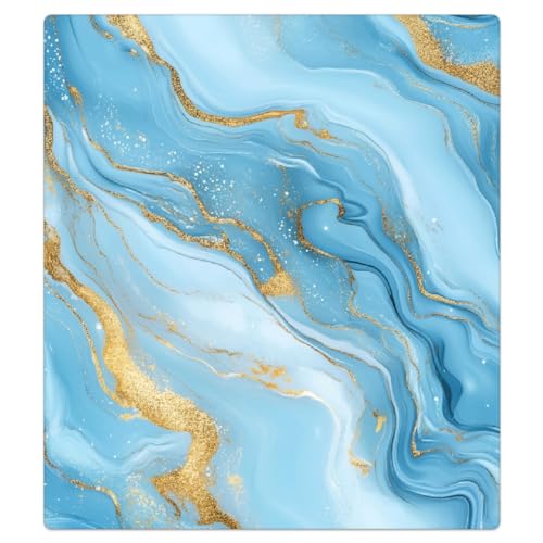 Panel magnético mármol azul y oro Mexpekil funda lavavajillas reutilizable 53x66 cm