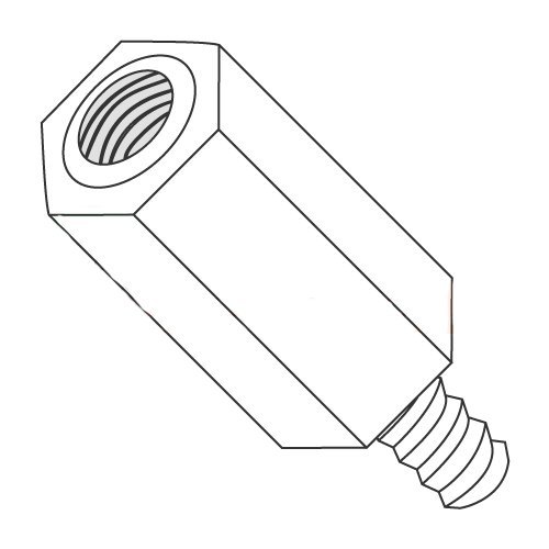 1/4" OD Hex Standoffs (Male-Female) / 8-32 x 2 / Nylon/Outer Diameter: 1/4" / Thread Size: 8-32 / Length: 2" (Carton: 1,000 pcs)