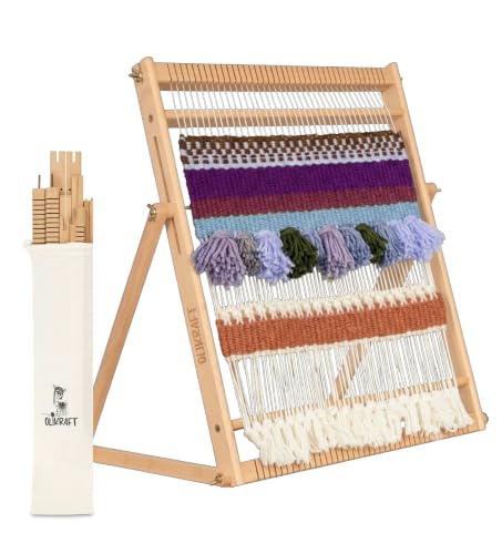 Olikraft Wooden Weaving Loom, Adjustable Stand (Extra Large) by Olikraft - Used condition - US$62.45