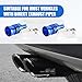 ijuicy 2 PCS Car Turbo Whistle, Exhaust Muffler Pipe Whistle, Turbo Sound Whistle Exhaust Muffler, Aluminum Car Turbo Sound Simulator, Universal Modification Accessories for Most Cars (Blue #M)
