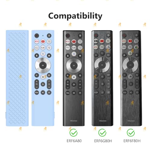 Image of RAYA Silicone Cover Compatible with 2026 Hisense TV Remote E7Q PRO / U6N PRO Model TV Remote Protection Case (Blue)
