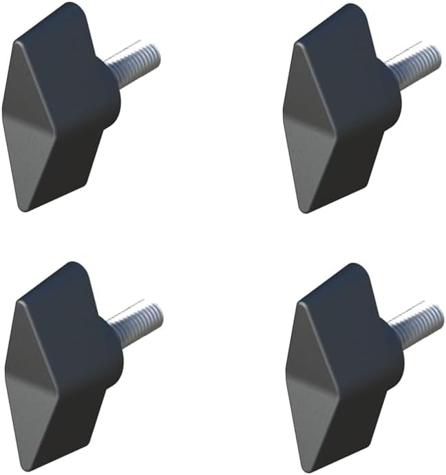 cyclingcolors 4x tornillos de mariposa M6x20 con perno roscado acero + plastico