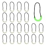 20 Pcs Self Luminous Zipper Pulls,Glow in The Dark Zipper Pulls Head for Outdoor Mountaineering Camping Easy-to-Find Heads for Backpacks, Jackets, Luggage (U-Shaped)