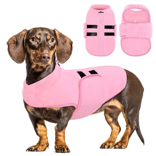 Image of Queenmore Dog Sweaters for Medium Dogs, Fleece Dog Sweater with Leash Hole