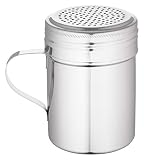 [1 PACK] Stainless Steel Versatile Dredge Shaker Set with Handles 10 Ounce - Salt, Pepper, Sugar, Co