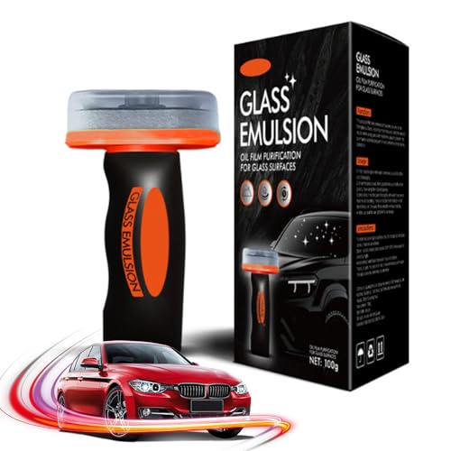 100g Glass Emulsion Car, Q4 Glass Guard, Oil Film Remover for Car Glasss Cleaning, Windshield Cleaner Tool for Automotive Windshield/Window/Mirror Cleaning, Clearvision Improve Driving Visibility (1)