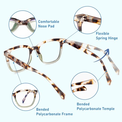 Dehotre E22193FT225 2 Pack Progressive Multifocal Reading Glasses Women No Line Bifocal Transition Readers thumb #3