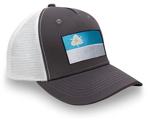 Image of International Tie City Hat for Men and Women, Adjustable Snapback Trucker Baseball Cap with Embroidered Patch