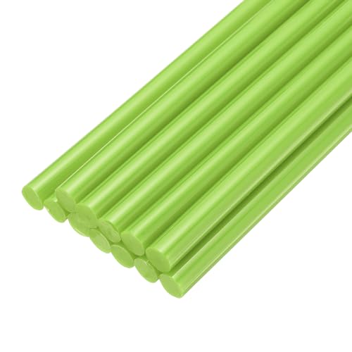 uxcell Mini Hot Glue Sticks for Glue Gun 7mm x 200mm Light Green 12pcs