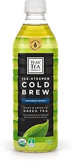 Teas' Tea Organic Cold Brew Green Tea, Unsweetened (Pack of 12)