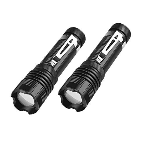 WINDFIRE 2 Pack Small Tactical Flashlight High Lumen, XHP50 LED Mini Portable Flash Light with 2000 Lumen, Zoomable 5 Modes Waterproof EDC Torch with Clip for Outdoor, Emergency, Camping Accessories
