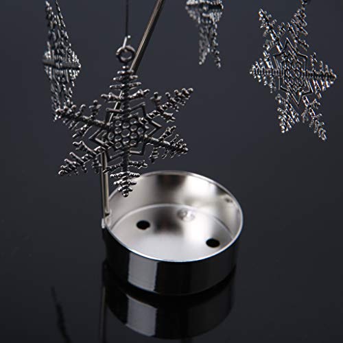 RY-CAN Rotary Spinning Tealight Candle Metal Tea Light Holder Carousel Home Decor Gift Candle Holder