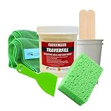 Stone Pro Traverfill - The Ultimate Travertine Hole Repair Solution (1 Pound Light) KIT
