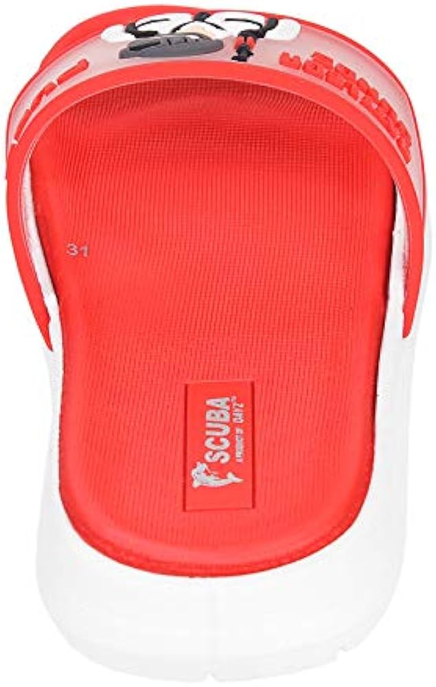DAYZ Boys RED-WHT Flip-Flop-5 Kids UK (Moon-01-RED-RED-WHT-6