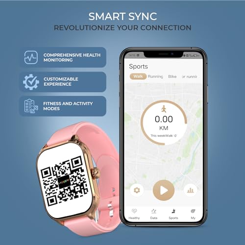 PunnkFunnk H9 Smart Watch 2.01" TFT Display Pink - Image 5