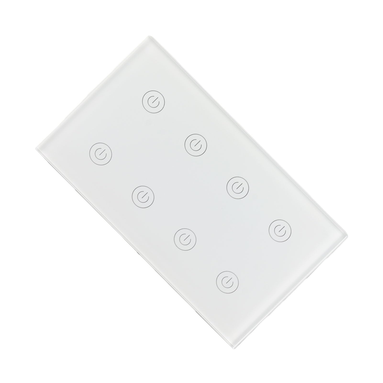 Generic Interruptor de Luz Táctil Panel de Interruptor de Pared WiFi Inteligente de 8 Bandas para el Hogar, Control Inalámbrico de Alta Sensibilidad, Material de PC, AC100-240V