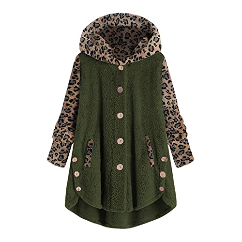 Sweat à capuche oreilles de chat et empiècement léopard doux WWricotta