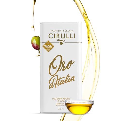 Cirulli 100% Italian Extra Virgin Olive Oil - 3L Tin - Gourmet Gift For Foodies - A Taste Of Puglia For The Holidays - Cold Pressed Premium Evoo - Ancient Roots - Festive Fruity Flavours