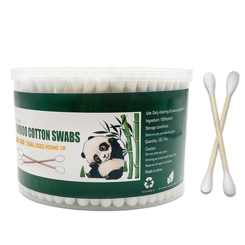 Thick Bamboo Cotton Swabs XL Size tip Jumbo Cottonbuds 252 count
