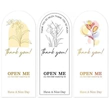 150pcs Thank You Labels - Flower Decorative Labels Gift Tag Stickers Large & Small Business Packaging Gift Box Decor