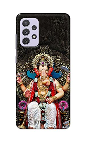 Image of PRINTFIDAA Lord Ganesh Bappa Moriya Printed Designer Hard Back Case Cover for Samsung Galaxy A72 -(UO) MVN1010