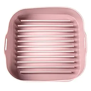 Lnrueg Air Fryer Replacement Basket Silicone Soft Square Dishwasher Safe Flexible Thickened Air Fryer Basket Air Fryer