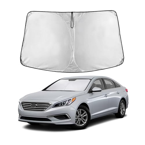 Image of Econour Windshield Sun Shade Compatible for Hyundai Sonata 2020-2024 2025 2026, Sun Visor for Front Windshield & Window Sun Shade Cover, UV Heat Blocker & Protector, Car Accessories