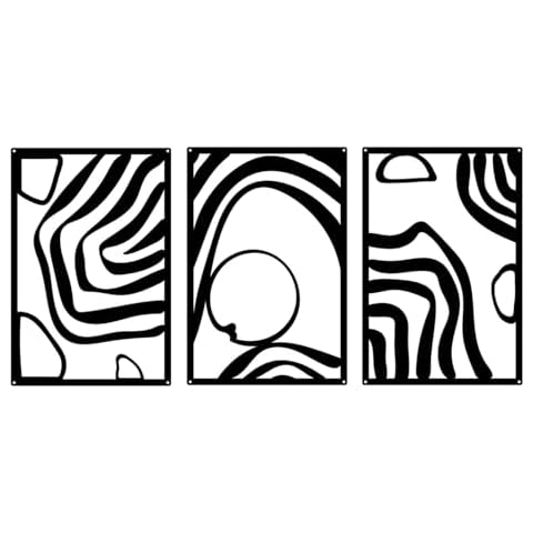 BooWoodNeonMetal Abstract Wall Art Set Cover