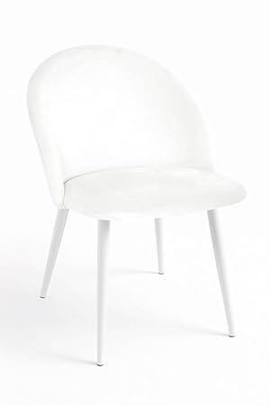 Regalos Miguel - Sillas Comedor - Silla White Vint Terciopelo - Blanco
