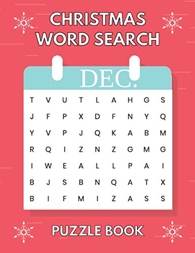 Christmas Word Search Puzzle Book: For Children And Adults Large Print Great For Gift