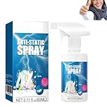 Anti Static Spray for Clothes,Static Remover Static Eliminator Spray,Static Cling Remover,Reduce Static Cling for Clothes,Fabric Spray,60ml