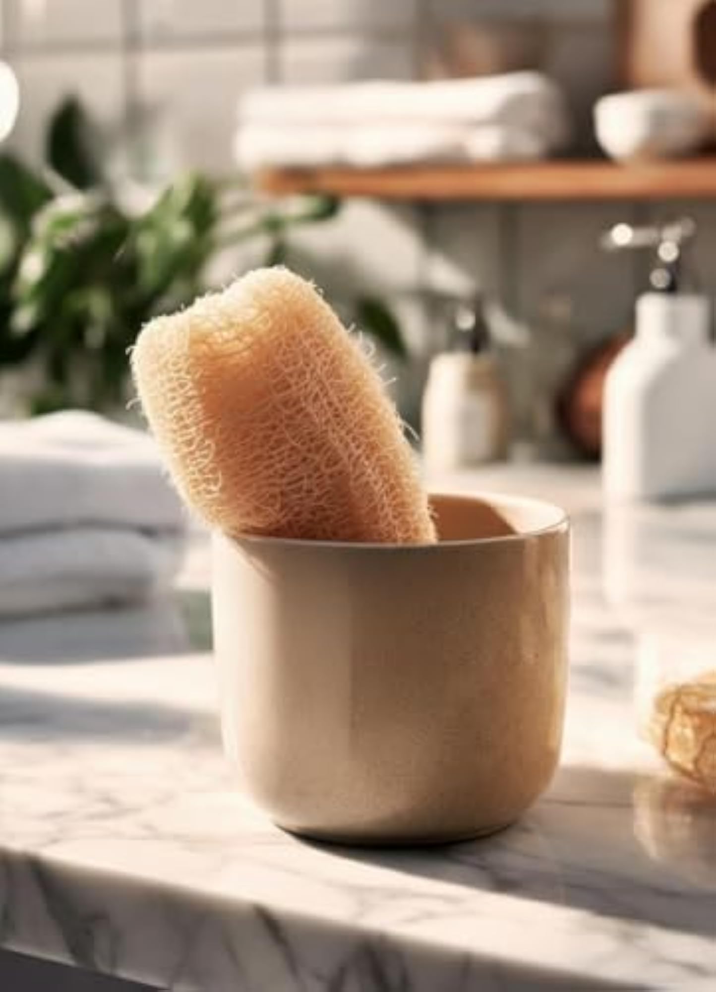 Loofah Bathing Scrub Pack of 3, Natural Body Scrubber