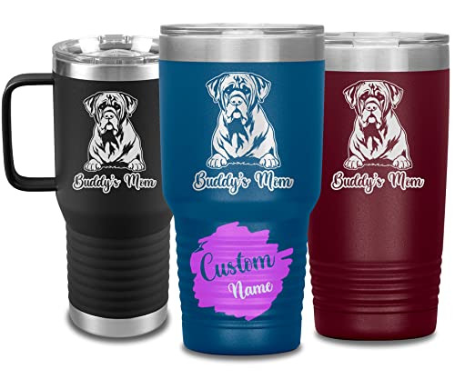 Personalized Tosa Inu Dog Mom Dad Christmas Travel Tumbler, Custo...